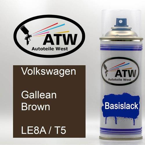 Volkswagen, Gallean Brown, LE8A / T5: 400ml Sprühdose, von ATW Autoteile West.